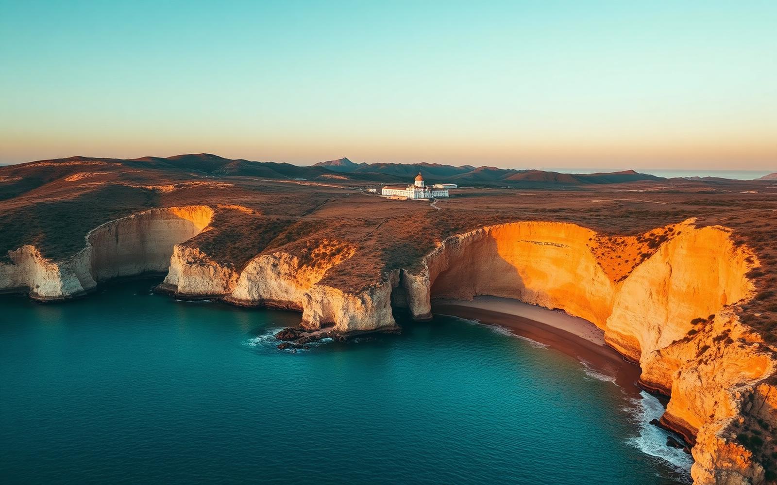 Côte méditerranéenne à l'heure dorée